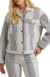 Wrangler Stripe Denim Trucker Jacket In Multi