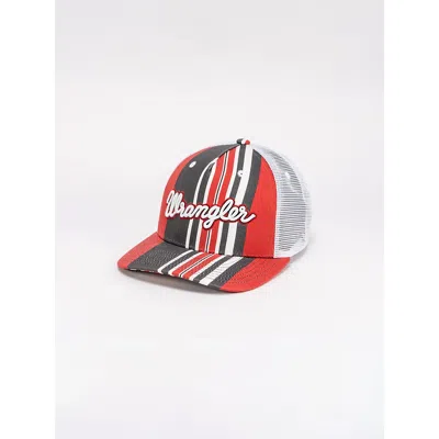 Wrangler Stripe Logo Trucker Hat In Ceramic Stripe In Multi