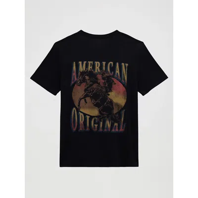Wrangler Sunset Bronco Graphic T-shirt In Jet Black