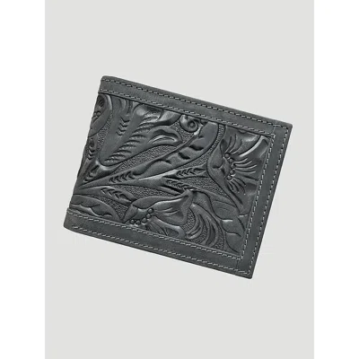 Wrangler Texas Rose Leather Trim Bifold Wallet In Black