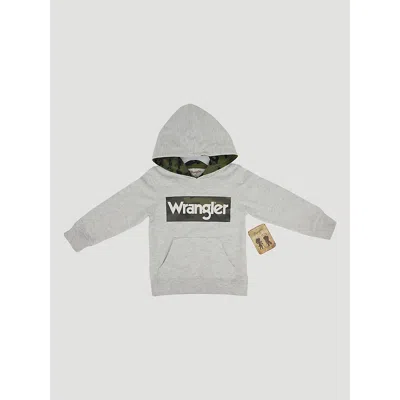 Wrangler Kids' Toddler Boy's Graphic Hoodie In Grey Camo In Gray