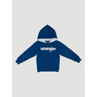 Wrangler Kids' Toddler Boy's Graphic Hoodie In Indigo Logo In Blue