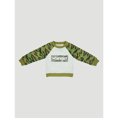 Wrangler Kids' Toddler Boy's Sweatshirt Set In Green Camo In White