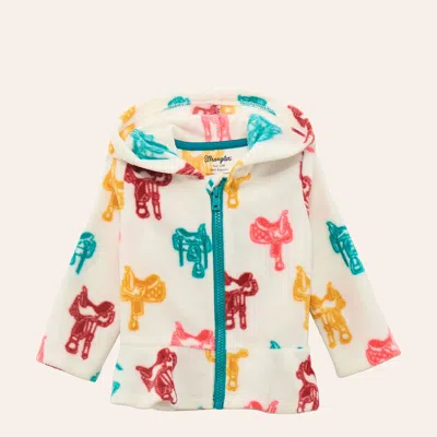 Wrangler Babies' Toddler Girls' Multicolor Saddle Print Fleece Jacket