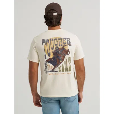 Wrangler Tougher Than Nails Back Graphic T-shirt In Antique White