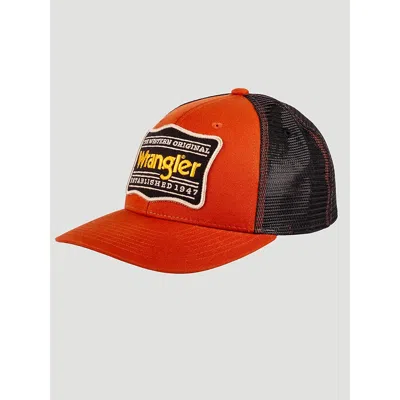 Wrangler Trailhead Saloon Baseball Cap In Burnt Orange