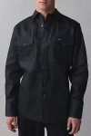 Wrangler Twill Western Work Shirt Top In Black, Men's At Urban Outfitters