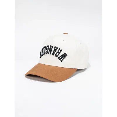 Wrangler Upside Down Logo Baseball Cap In Tan/brown