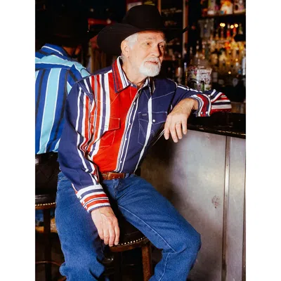 Wrangler Vintage-inspired Brushpopper Western Snap Workshirt In Americana In Multi