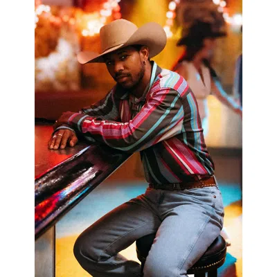 Wrangler Vintage-inspired Brushpopper Western Snap Workshirt In Desert Dusk In Multi