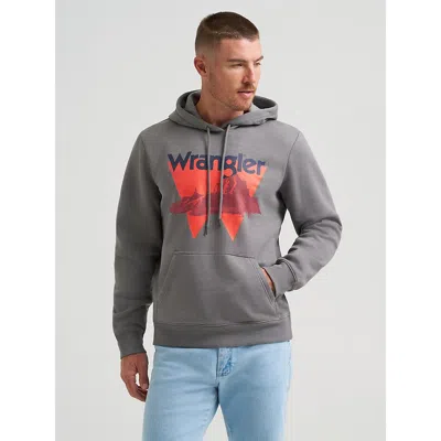 Wrangler W Desert Graphic Hoodie In Grey Heather In Gray