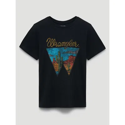 Wrangler W Mesa Reg Fit Graphic Tee In Jet Black