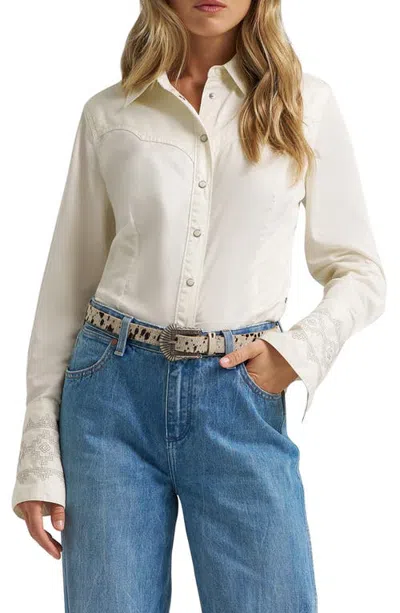 Wrangler Western Bell Shirt In White