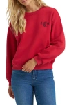 Wrangler Western Embroidered Pullover Sweatshirt In Red