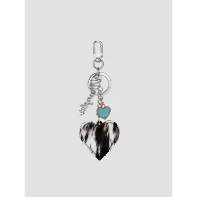 Wrangler Western Spirit Bag Charm In Black White In Metallic