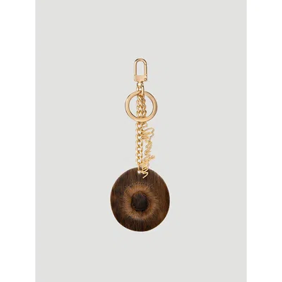 Wrangler Western Spirit Bag Charm In Dark Brown In Gold