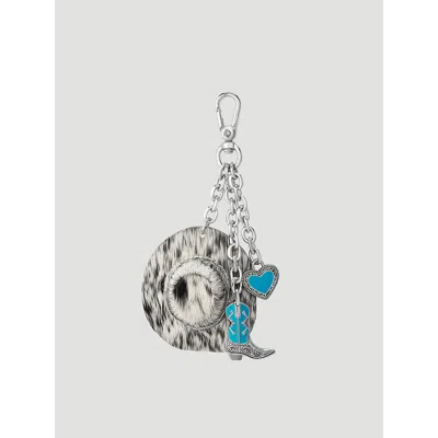 Wrangler Western Spirit Bag Charm In Silver In Metallic