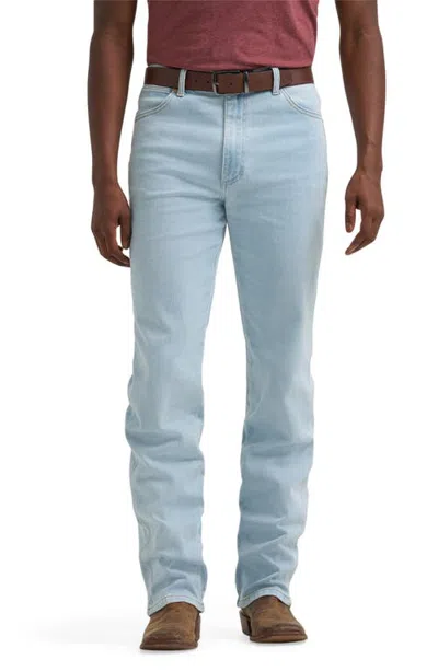 Wrangler Western Tough Lite Slim Fit Bootcut Jeans In Blue