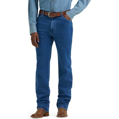 Wrangler Western Tough Lite Slim Fit Bootcut Jeans In Blue