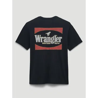 Wrangler Western Wear Back Graphic T-shirt In Jet Black