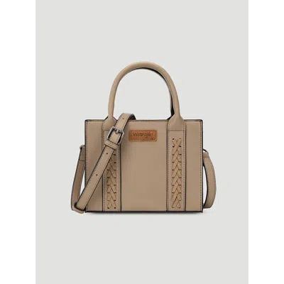 Wrangler Whipstitch Mini Tote In Khaki In Brown