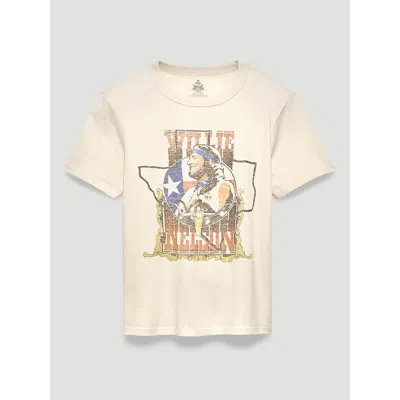 Wrangler Willie Nelson Longhorn Texas Graphic T-shirt In Marshmallow In White