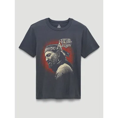 Wrangler Willie Nelson Profile Graphic T-shirt In Asphalt In Gray