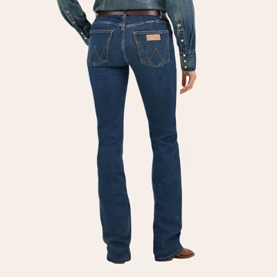 Wrangler Willow Urj Women's Traci Mid Rise Bootcut Jeans In Blue