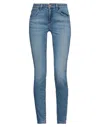 Wrangler Woman Jeans Blue Size 26w-32l Cotton, Polyester, Elastane In Blue