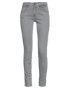 Wrangler Woman Jeans Grey Size 24w-32l Cotton, Polyester, Elastane In Grey