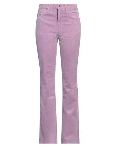 Wrangler Woman Pants Mauve Size 31w-32l Cotton, Elastane In Purple