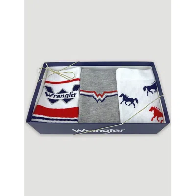 Wrangler Women's Americana Crew Socks Box Set (3-pack) In Americana In Multi