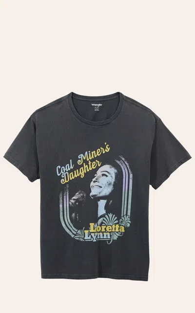 Wrangler Women's Black Coal Miner's Daughter Logo Graphic T-shirt In Multi
