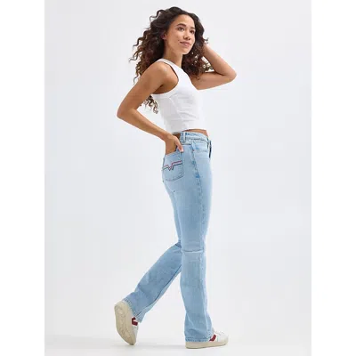 Wrangler Women's Bold Boot Embroidered Jean In Sungazer In Blue