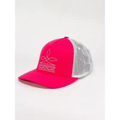 Wrangler Women's Boot Stitch Trucker Hat In Hot Pink