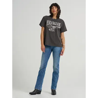 Wrangler Women's Bootcut Jean In Rustler Wash In Blue