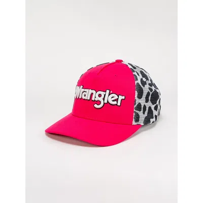 Wrangler Women's Cow Print Trucker Hat In Pink