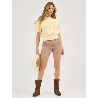 Wrangler Women's Cowboy Carpenter Short In Raw Umber In Brown