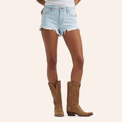 Wrangler Women's Cowboy Elodie High Rise Denim Shorts In Blue