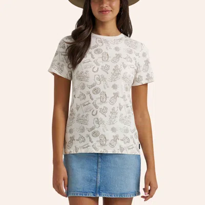 Wrangler Women's Cream Rodeo Icon Print T-shirt In White