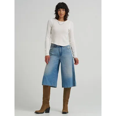 Wrangler Women's Denim Culotte In Shimmerstone
