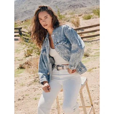 Wrangler Women's Girlfriend Denim Jacket In Icy Blue