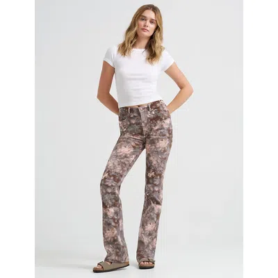 Wrangler Women's High Rise Print Bootcut Jean In Botanical Camo In Multi