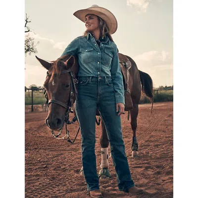 Wrangler Women's High Rise Rodeo Bootcut  Riding Jean In Lillian