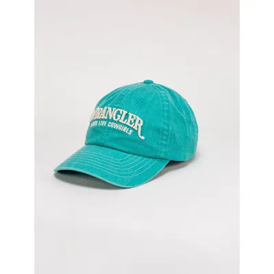 Wrangler Women's Long Live Cowboys Trucker Hat In Teal In Blue