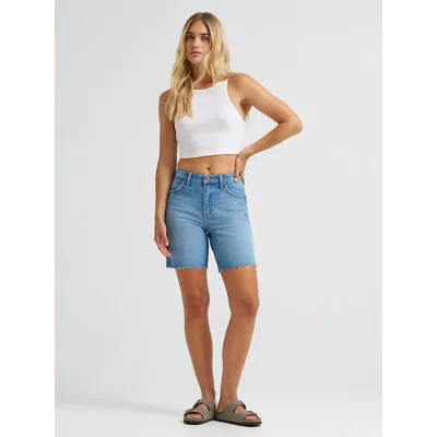Wrangler Women's Longline Cowboy Short In Riyah In Blue