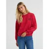 Wrangler Western Embroidered Pullover Sweatshirt In Red