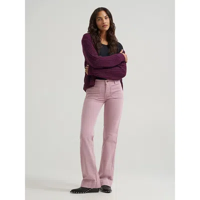 Wrangler Women's Patch Pocket Corduroy Jean In Keepsake Lilac In Pink