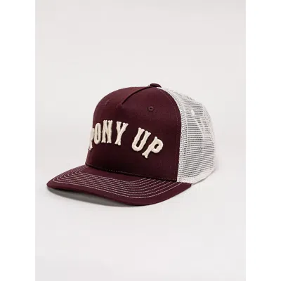 Wrangler Women's Pony Up Trucker Hat In Burgundy