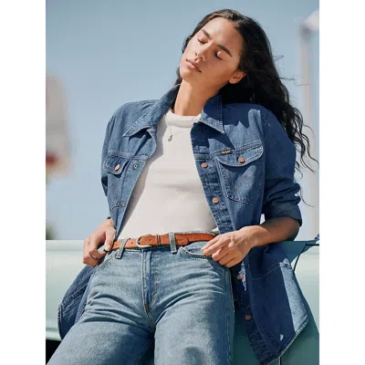 Wrangler Women's Range Shirt In Harbor Blue